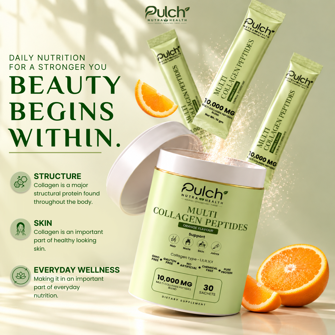 Pulch Multi Collagen Peptides – Orange Flavour