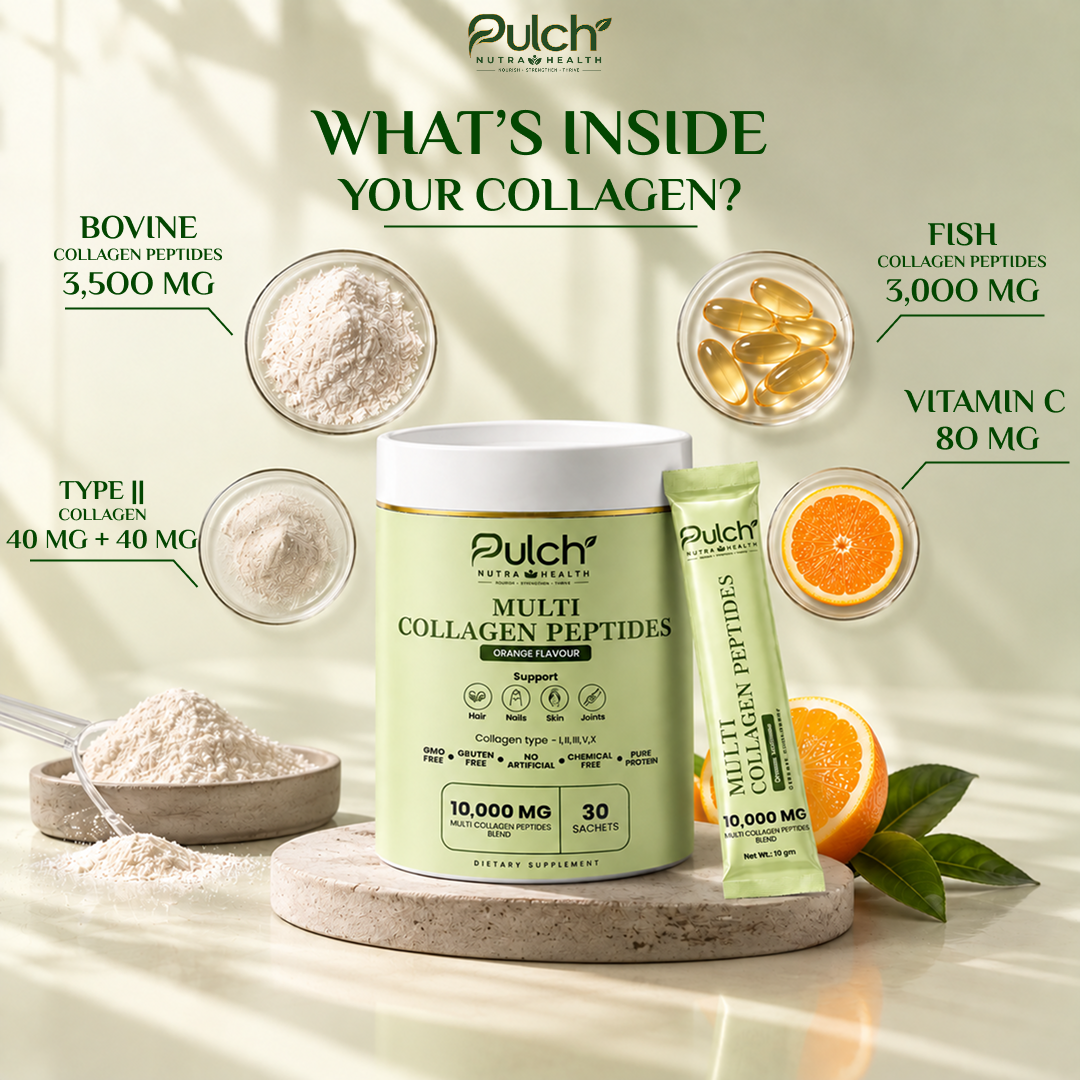 Pulch Multi Collagen Peptides – Orange Flavour