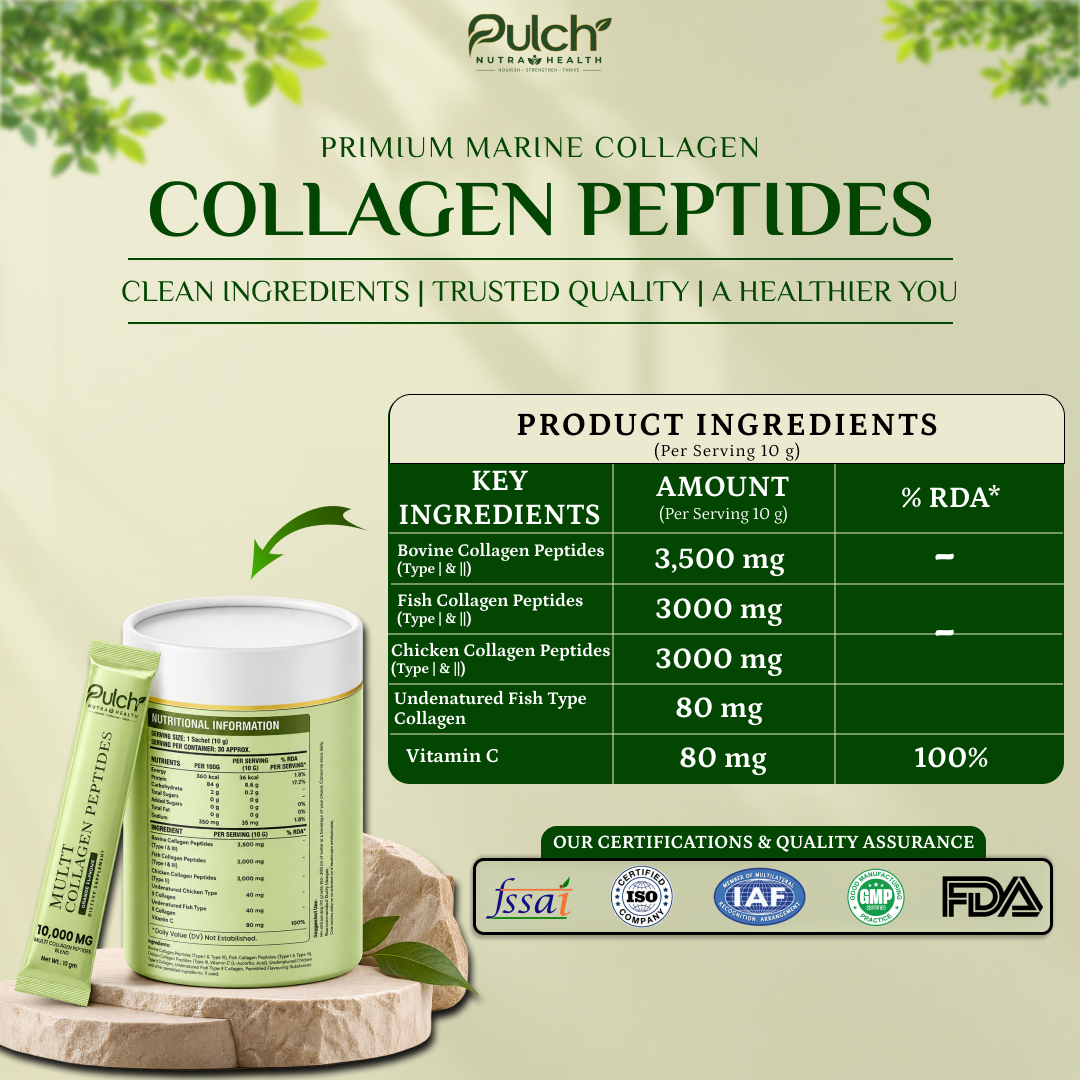 Pulch Multi Collagen Peptides – Orange Flavour